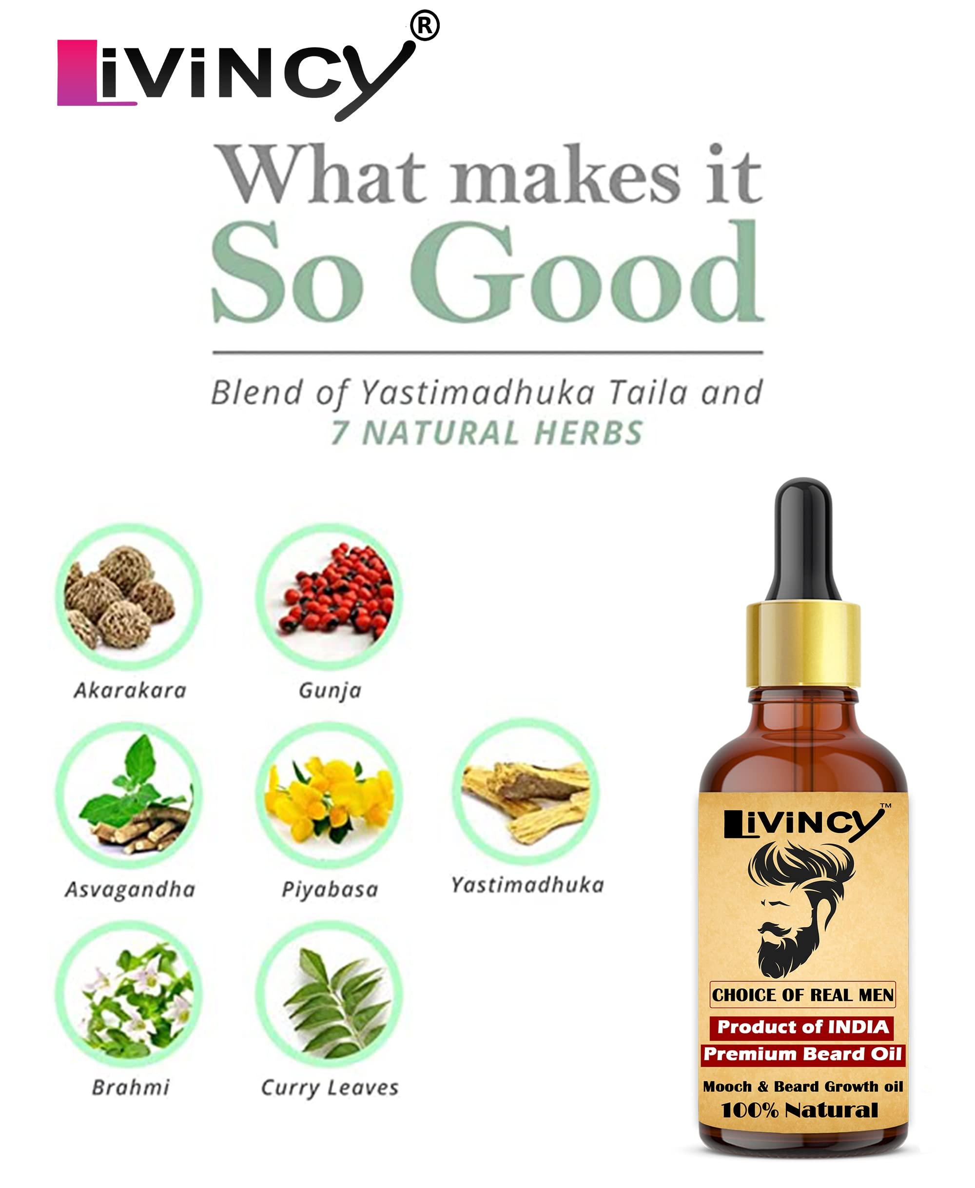 LIVINCY Livincy Red Onion Beard Growth oil for Specially Men Beard (Gift your face with a great beard)(BEARD YOUR OWN WAY) Hair Oil