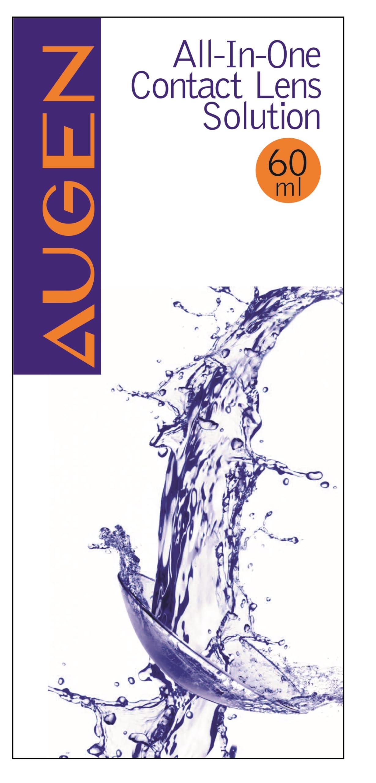 AUGEN AUGEN Multi Purpose Contact Lens Solution, Ideal For Soft Contact Lenses (60ml) (Pack of 5)