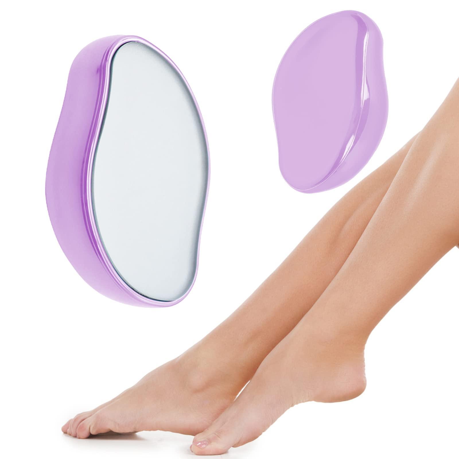 Qrneein Crystal Hair Eraser Stone, Painless Magic Crystal Hair Remover for Women Men, Silky Hair Removal Eraser Exfoliator Tool for Arms Legs Back Body Any Part