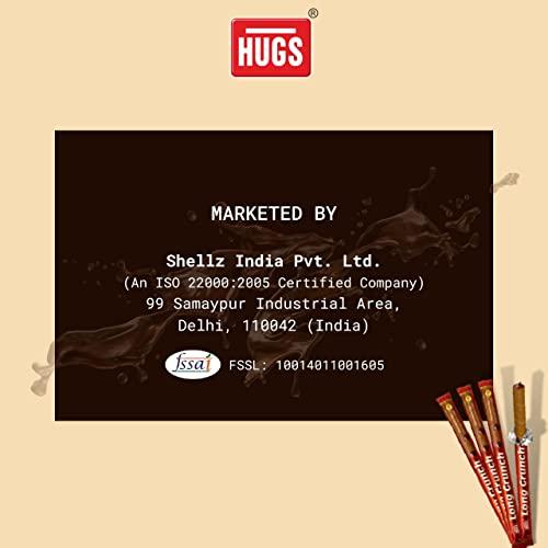 HUGS HUGS Long Crunch | Chocolate Wafer Rolls | Choco Wafer Sticks (30 pcs)