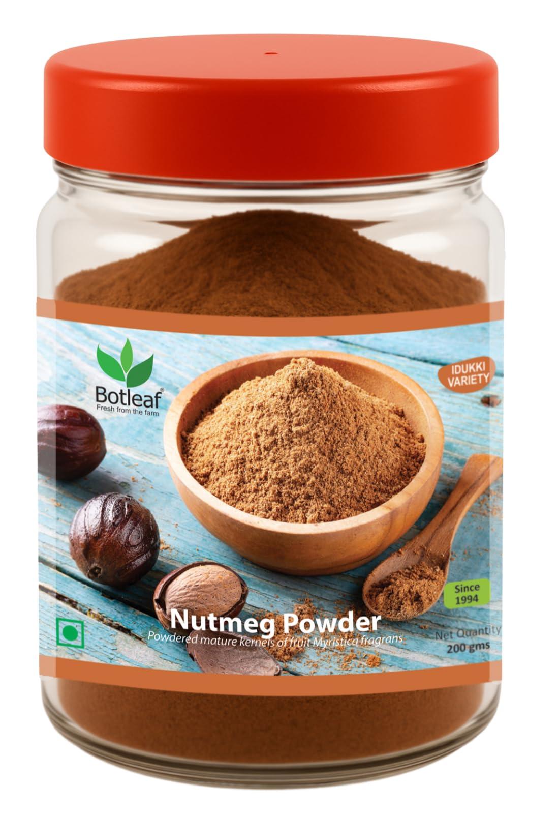 BOTLEAF BOTLEAF Nutmeg Powder 200 GMS Idukki variety Derived from mature kernels of Nutmeg from our farm Kerala Origin Jaiphal Jaifal 200gm