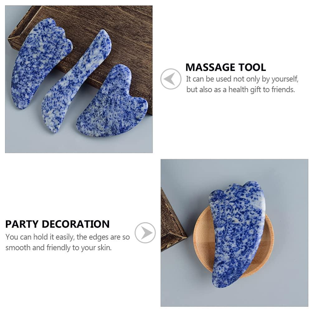 FOMIYES FOMIYES Jade Face Massager Jade Scraping Massage Quartz Face Massage Tool Anti- Aging Skincare Board for Face Body SPA Acupuncture Treatment Facial Lifting Tightening