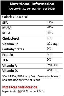 TILSAR Tilsar 500ml Ghani White Sesame Oil (Kolhu/Chekku Filtered Til Oil / Gingelly Oil) - 500ml