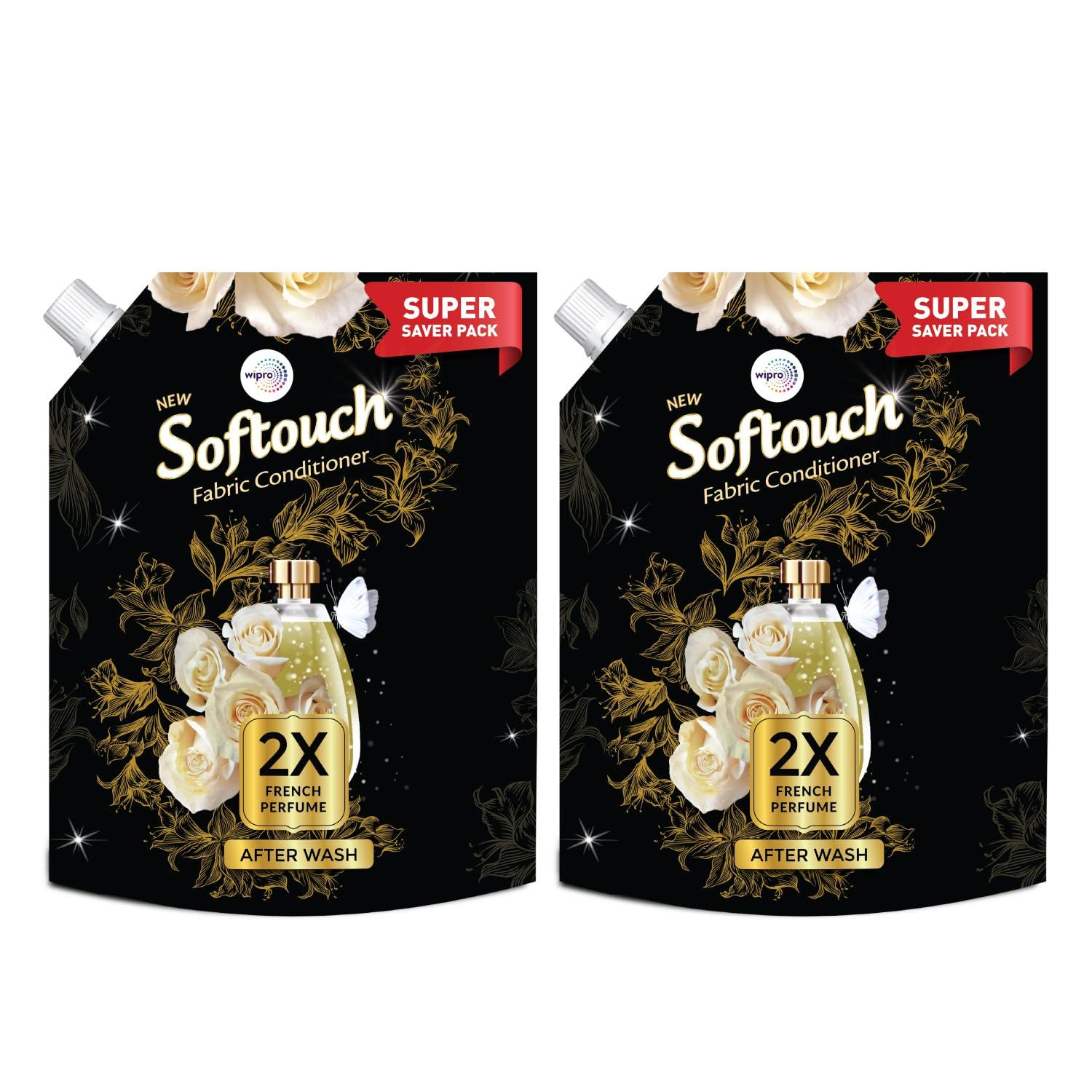 SofTouch SofTouch 2X French Perfume Fabric Conditioner 2 Litres, Liquid (Pack of 2)