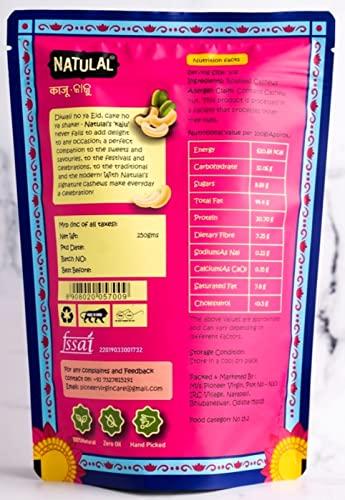 NATULAL \'NATULAL\' Premium Air Roasted whole Cashews (1kg) Pack of 4 | Premium Kaju Nuts| Traditionally Roasted| Gluten Free| Crunchy & Delicious