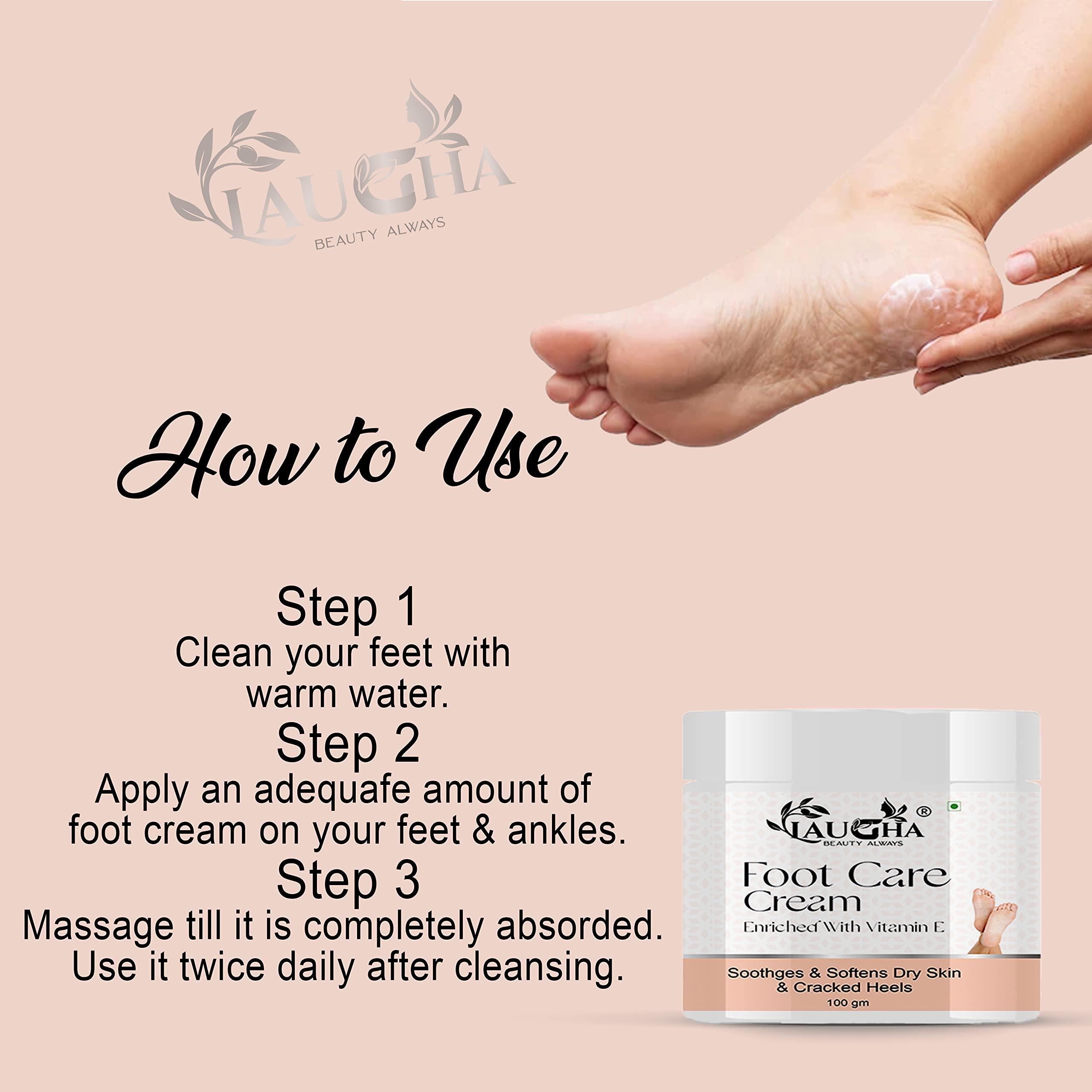 LAUGHA Laugha Feet Crack Heel Repair Cream Smooth Foot Crack Cracked Heel Repair Foot Cream Healing & Soothing Of Cracked Heels (PACK OF 1 jAR 100 GM)