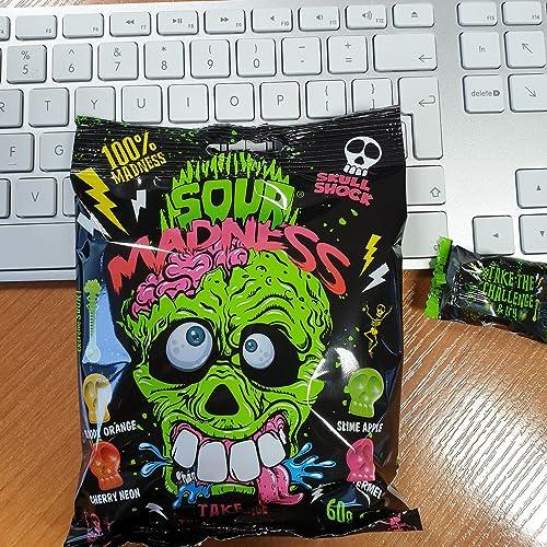 Sour Madness Sour Madness Skull Shape Candy Extreme Sour Take The Challenge 60g (Imported)