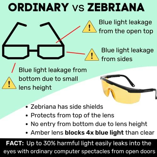 ZEBRIANA ZEBRIANA Retinoshield - Anti Blue Light Computer Safety Glasses (Amber Lens)