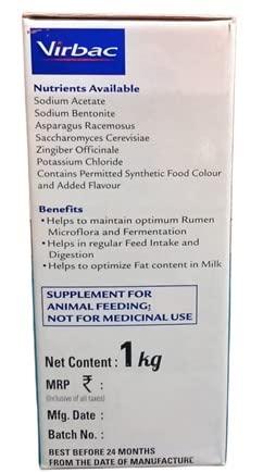 Generic Fat Plus Nutritional Supplements for Rumen Fermentation and Optimum Fat Content Powder Form (1Kg)-1Count