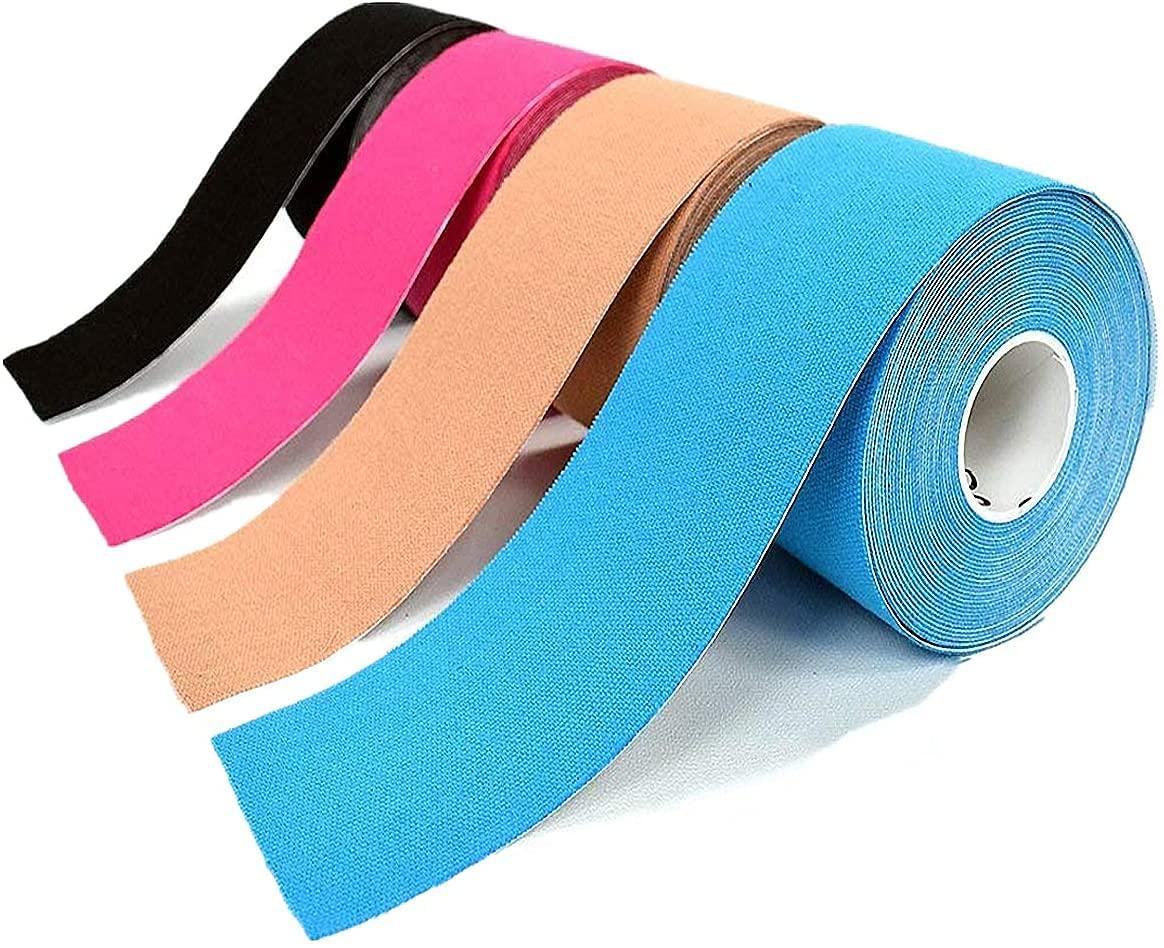 XIVUMN XIVUMN Kinesiology Tape Athletic Elastic Kneepad Muscle Tape Waterproof Sports Tape Water Resistant Tape for Joints Support and Comfort Knee Taping for Sport Activities(Color : Assorted) (3)