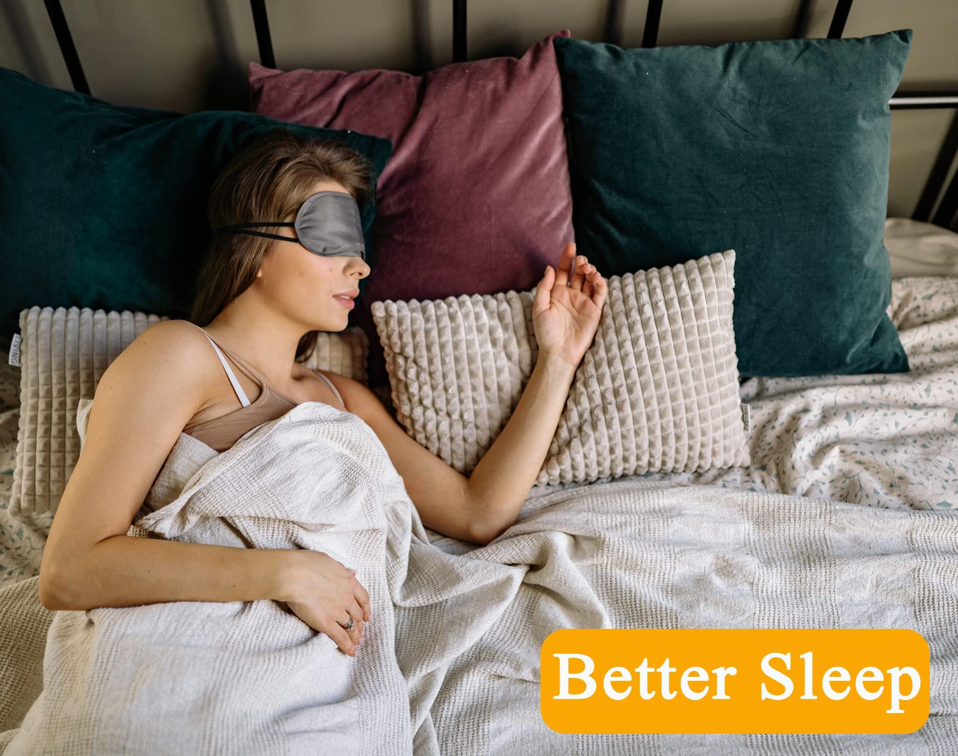 Vandorla 12 Pack Blindfold Eye Mask Cover Sleep Mask for Team Games Travel Sleep Party Supply with Adjustable Strap for Women Men Kids, Black