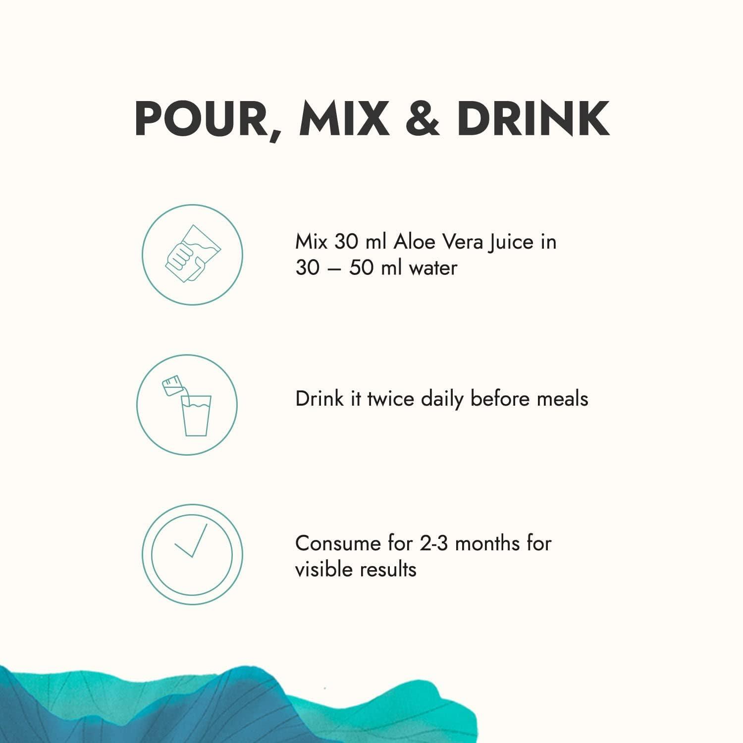 Kapiva Kapiva Thar Aloe Vera Juice (with Pulp) 1L | Rejuvenates Skin and Hair | Natural Juice made within 4 hours of harvesting | No Added Sugar (Pack of 2)