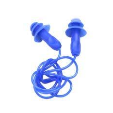 IJARP IJARP 1 Pair of Waterproof Soft Silicone Gel Swimming Ear Protection Plugs with String Cord (Blue)