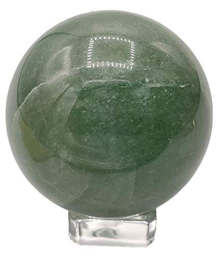 Plus Value Plus Value Natural Green Aventurine Ball Sphere - Reiki & Healing Crystals Vastu Feng Shui Chakra Aura Meditation (100 to 200grams with Stand)