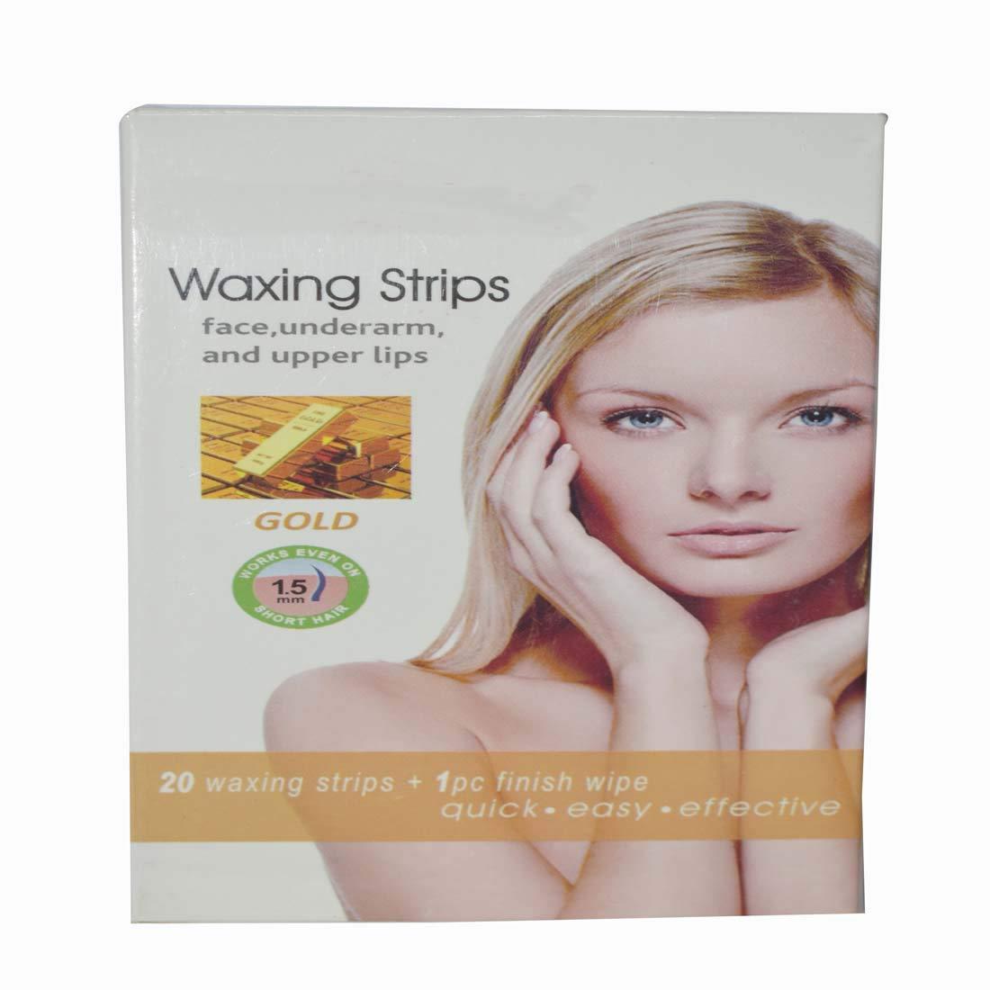 Kohinoor Hair Removal Wax Strips For Women (Face Underarm) (Gold)