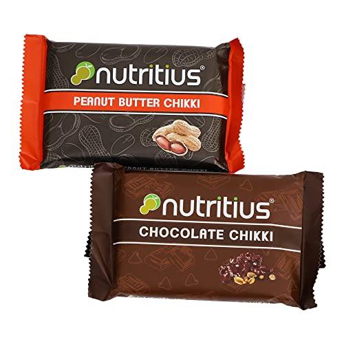Nutritius Nutritius Chocolate Chikki and Peanut Butter Chikki (Pack of 3) - Starter Pack