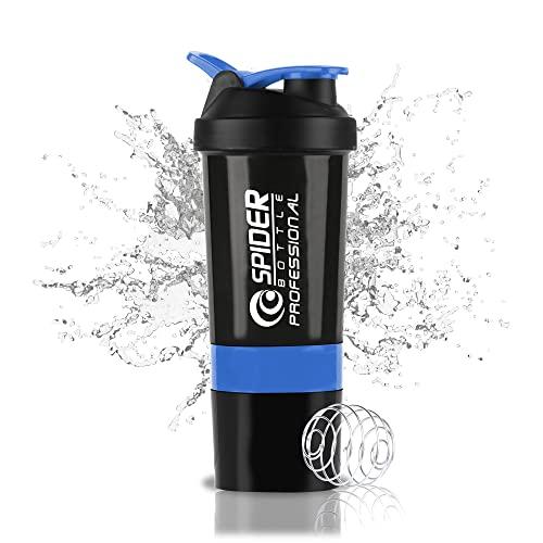 RAINBOW58 RAINBOW58 Spider Shaker Bottle 500ml For Pre-Post Workout Supplement Protein Shake Gym Sipper Bottle|Gym Bottle for Protein Shake/Sipper Bottle For Men & Women (Blue)