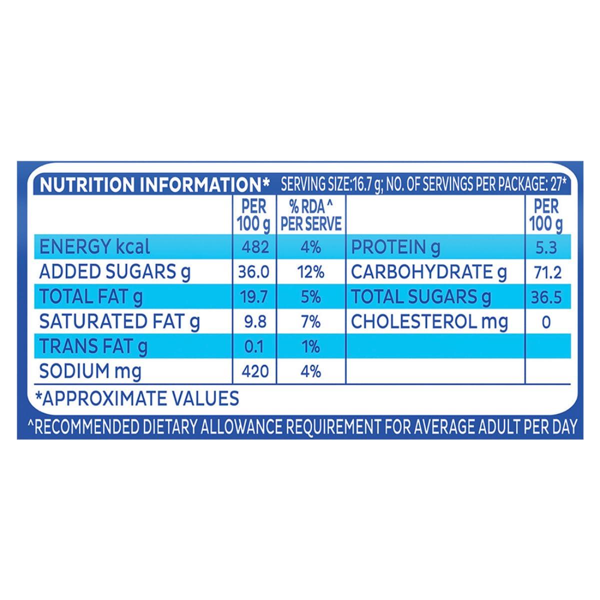 Oreo Oreo Cadbury Chocolate Flavour Cream Sandwich Biscuit, 481.25 Gram , Pack Of 2 X 481.25 Gram Jumbo Pack
