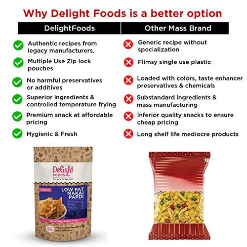 Delight Foods Delight Foods Low Fat Makai Papdi - Healthy Snacks (300g)