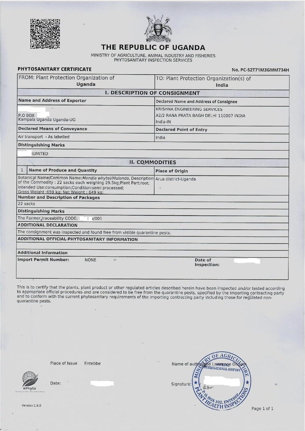 Natural or Nothing Natural or Nothing | Mulondo Pro | Mukombero | Organic Mondia Whitei Root Powder | Wild Harvest | (100g) (1 month supply)