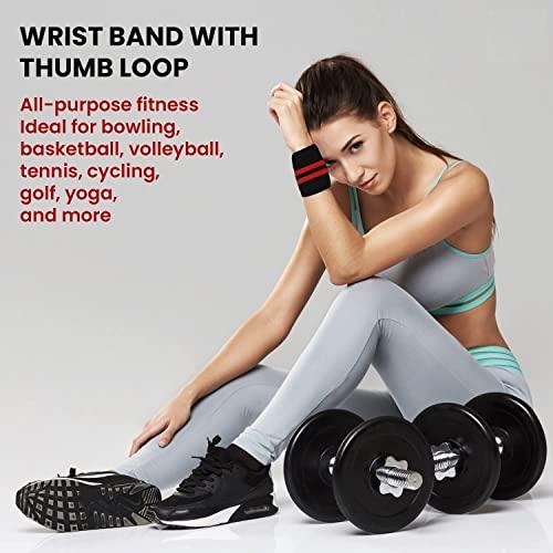 Venom Venom Wrist Wrap (1 Pair) 20 Inch Long, Wrist Supporter for Physiotherapy, Wrist Wrap, Hand Band with Adjustable Size Strap & Thumb Loop, Weight Lifting Wrap, Sports Training (Black & Grey)