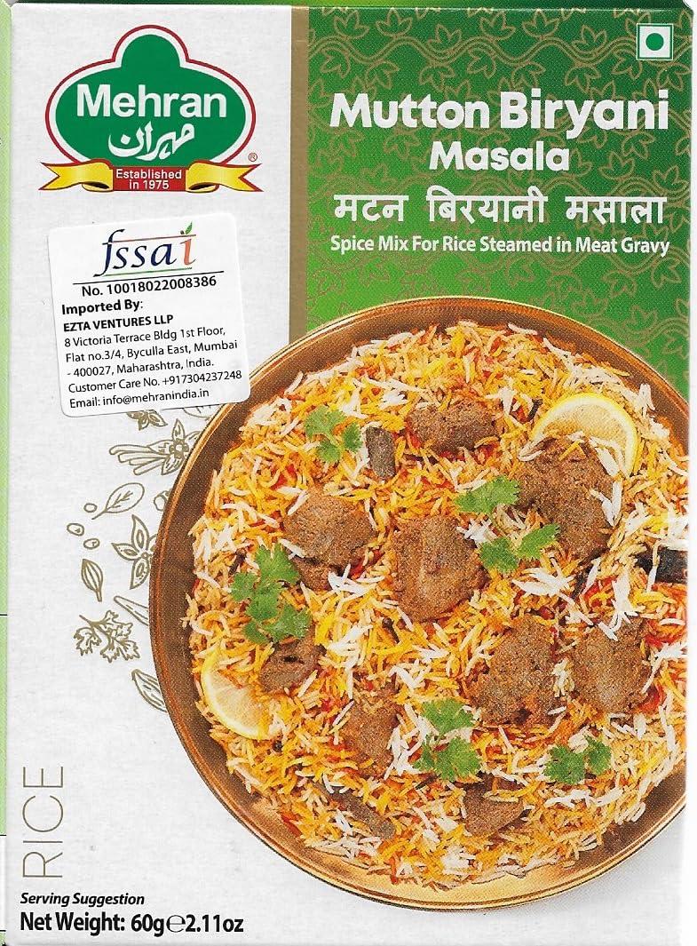 Mehran Mehran Mutton Biryani Masala Powder, 60 Gms (Pack Of 4)