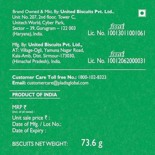 McVities Mcvitie\'s Millet Almond Cookies With Goodness of Wholewheat, Jowar, Bajra, Ragi and 0% maida, 73.6g (Pack of 4)