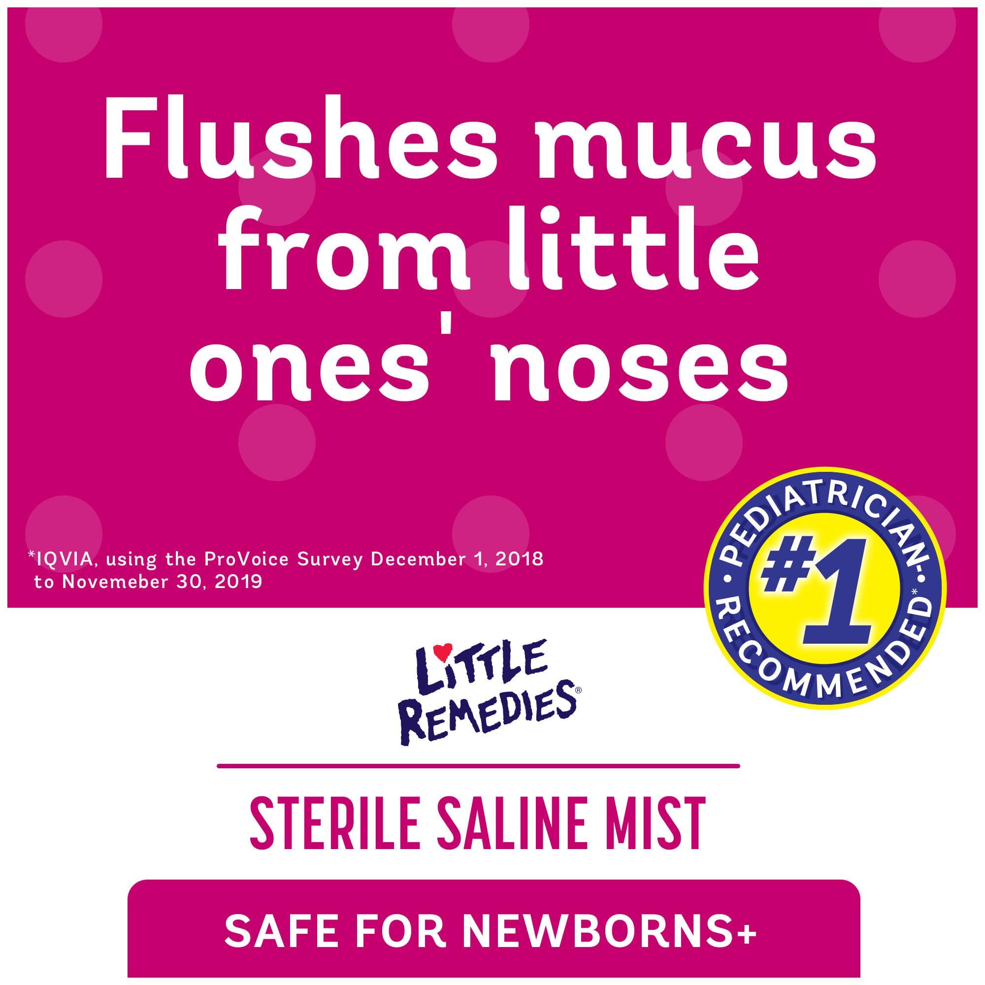 Little Remedies Little Remedies Sterile Saline Nasal Mist | Safe for Newborns | 3 FL OZ | Pack of 3