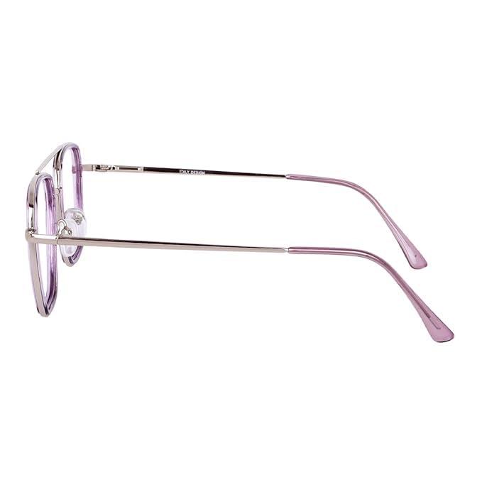 Dervin Dervin Blue Light Blocking Blue Cut Zero Power anti-glare Retro Square Eyeglasses, Frame for Eye Protection from UV by Computer/Tablet/Mobile/Laptop (Purple)