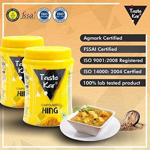 TASTEKAR TasteKar Compounded Asafoetida Powder Jar - 100 Gm Heeng | Combo of 10 Boxes x10 Gm Natural Asafotida