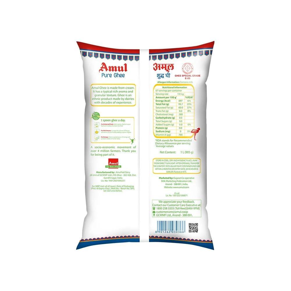 Amul Amul Pure Ghee 1 Ltr (2 pack)