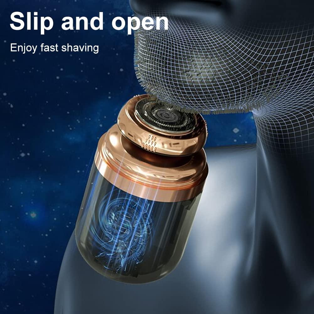 Tookie Tookie Mini Electric Shaver, Portable Automatic Razor For Men, Portable Pocket Shaver, Usb Rechargeable Rotary Shaver For Home, Car, Travel(Black)