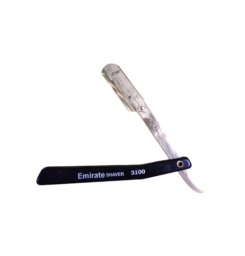 INDHOT GORI EMIRATE SHAVER 3100 Barber Stainless Steel Straight Edge Razor Safety Salon Quality Smooth Shave Folding Hair Salon Shaving Razor Ustra for Men