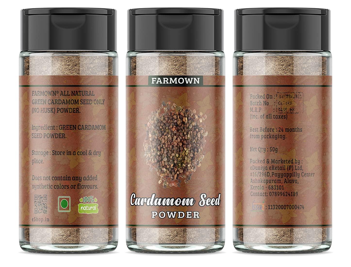 Farmown Farmown Cardamom Seed Powder 50g Cinnamon Powder 50g 2in1 Pack