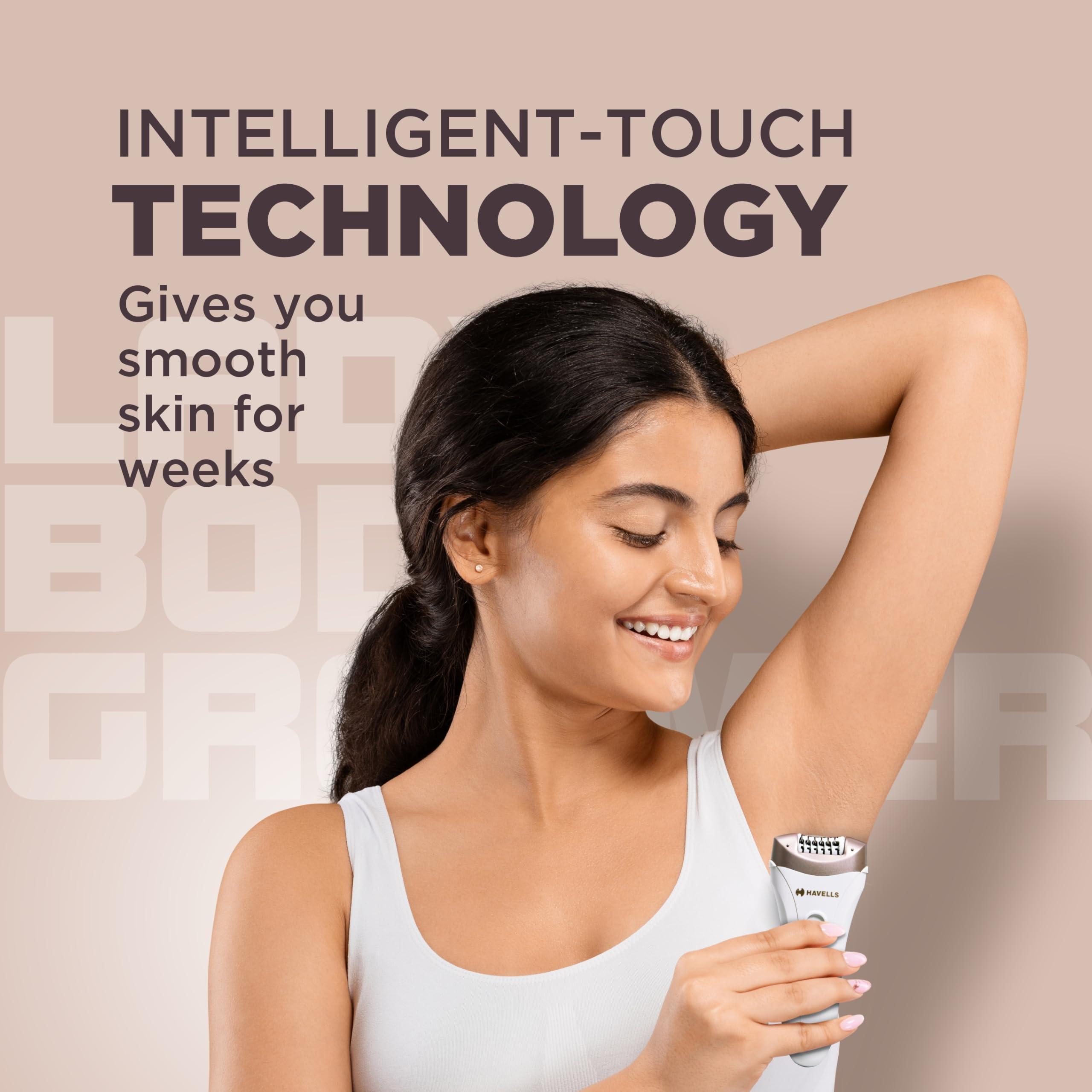 Havells Havells FD5051 Epilator, Hair Removal for Women, Wet & Dry, Cordless, Rechargeable (White)