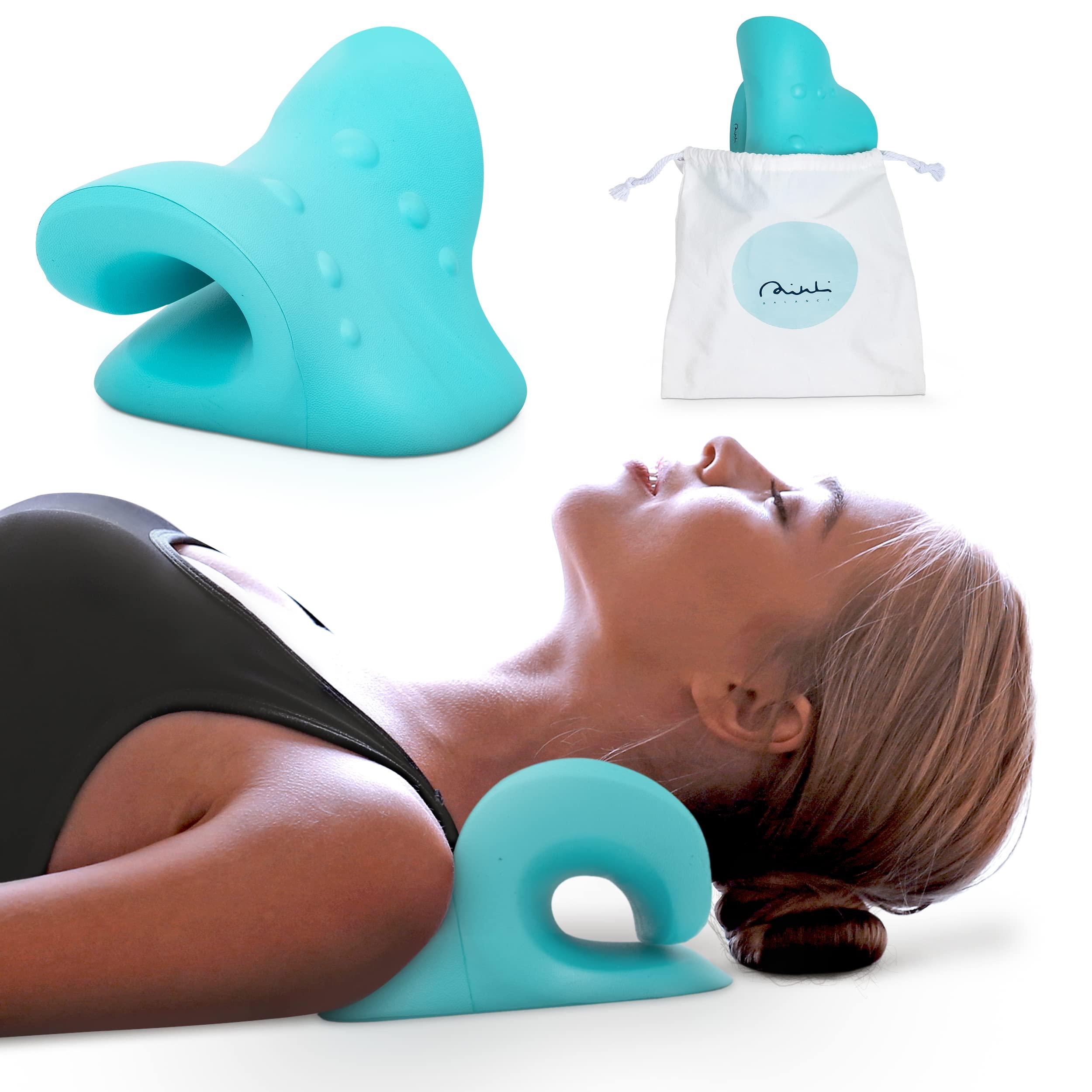 RIKLI BALANCE RIKLI BALANCE Neck Curve Corrector; Cervical Neck Traction Pillow; Neck Recliner Cervical Stretcher for Stiffness; 2-Mode Soft Neck Bump Corrector Device; Neck Pillow for Back Pain Relief