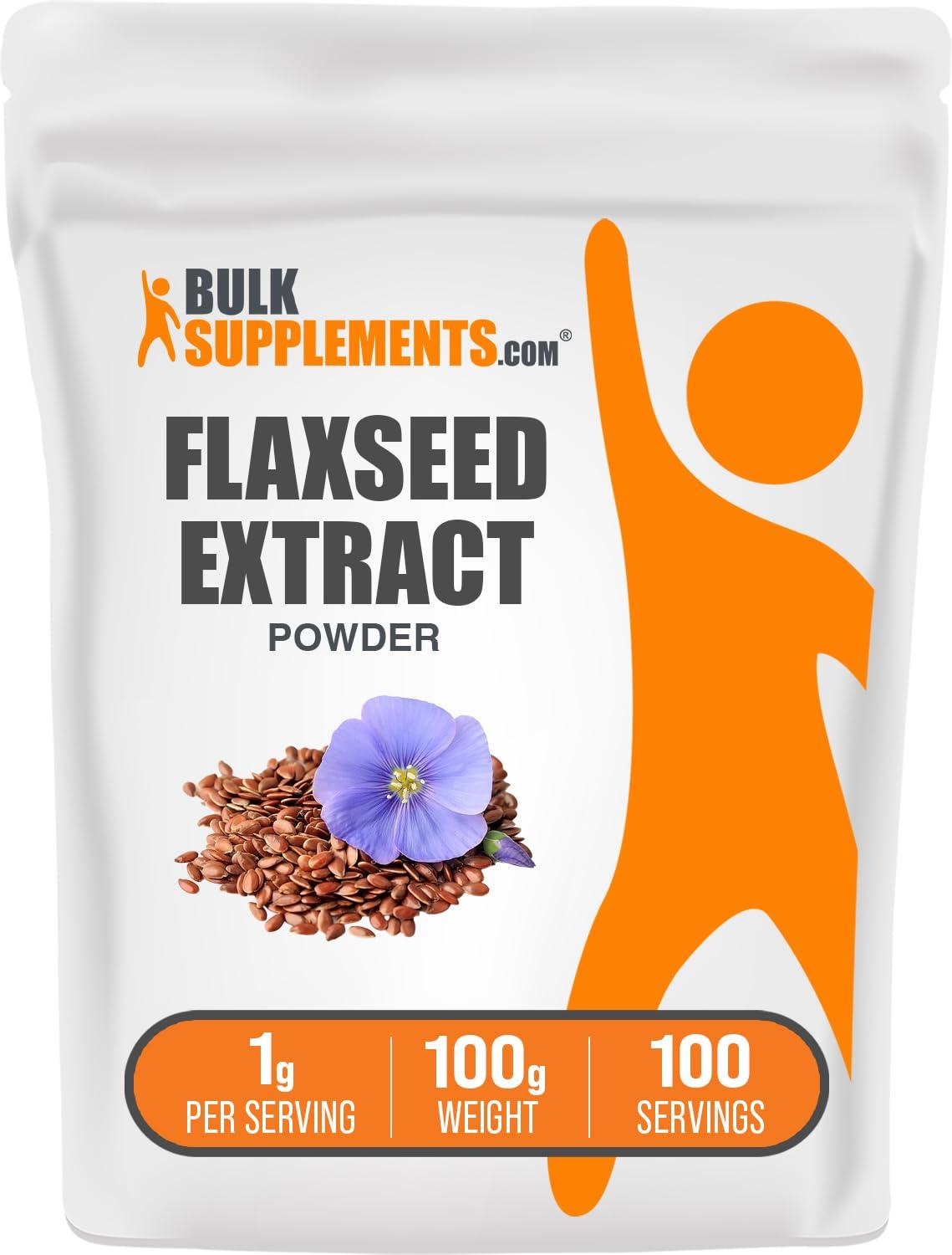 BulkSupplements Bulksupplements Pure Flaxseed Extract Powder (100 grams)