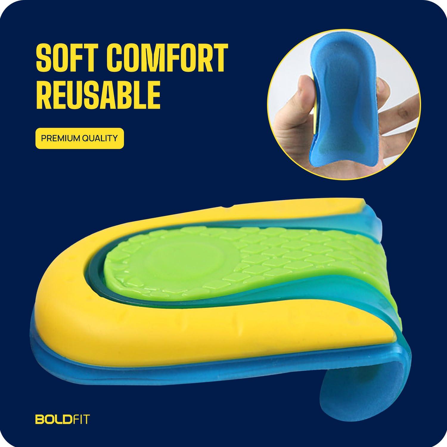Boldfit Boldfit Heel Pad For Heel Pain For Women & Men insole for shoes men Heel Pads For Women shoes Heel Pads For Shoes insole for shoes women Heel Pads For Men Orthopedic Heel Pads for Pain UK 8-12- Blue