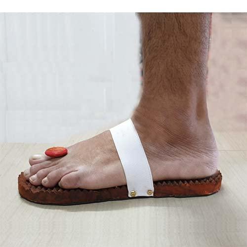 ANCS ANCS Acupressure Khadau Wooden Sandal Wooden Khadau paduka sandal Size-(9) pair