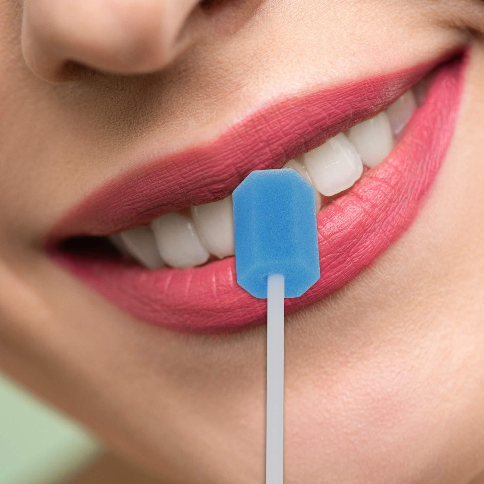 HEALLILY Mouth Oral Swabs Sponge Unflavored Sterile Oral Oral Cavity Cleaning Sponge Swab Dental Swabsticks for Mouth Cleaning 100pcs