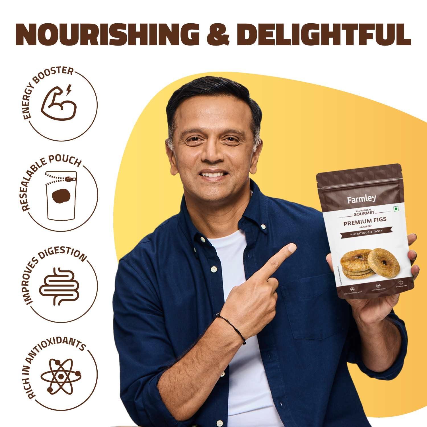 Farmley Farmley Premium Anjeer Dry Fruit | 200g Each | Anjeer, Figs Dry Fruits, Figs, Dried Fig, Dry Figs, Afghani Anjeer, Dry Anjeer, Dried Anjeer, Rich Source of Vitamins Dietary Fiber (Pack of 2)