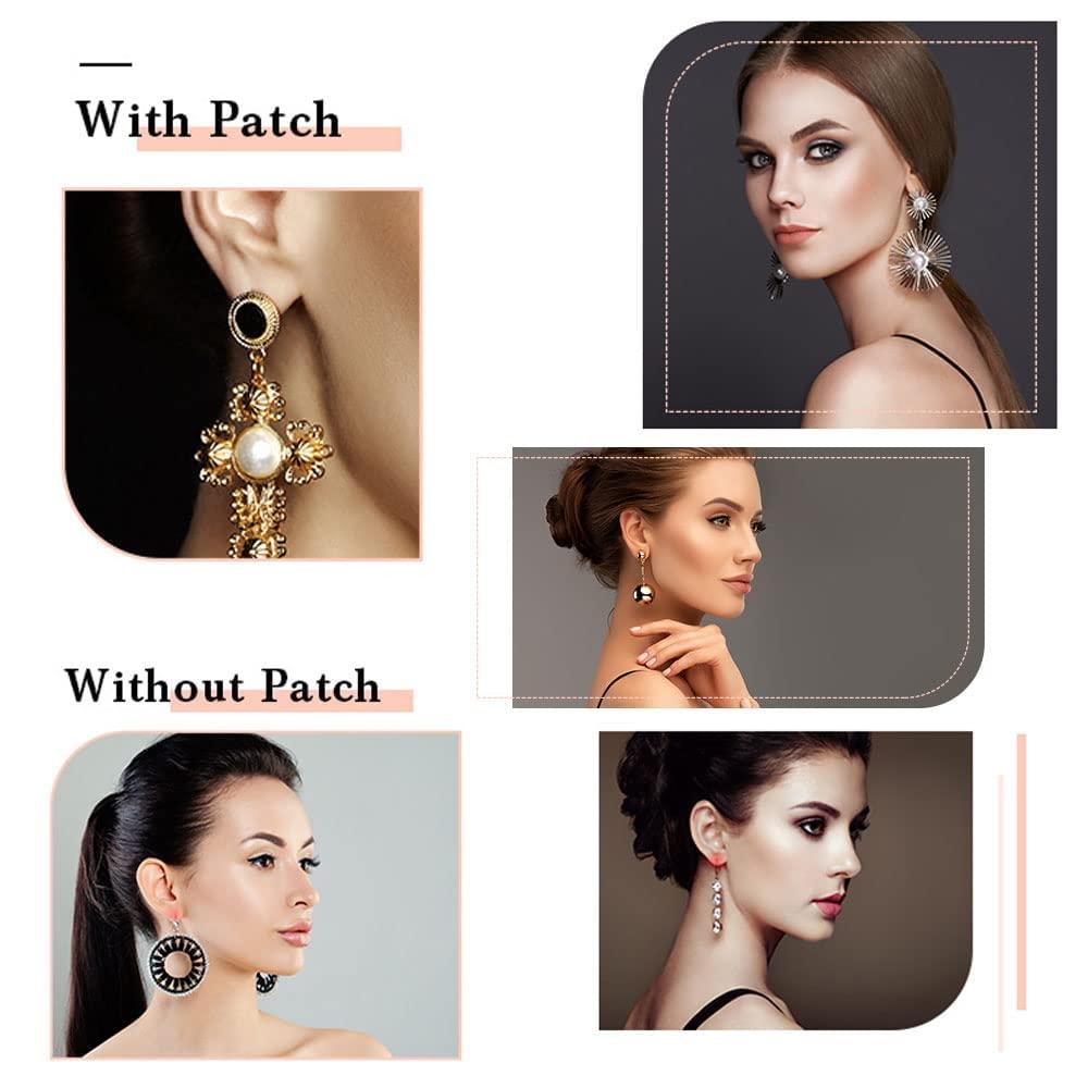Deetto Deetto Ear Lobe Tape/Invisible Ear Lobe Support Patch for Heavy Earrings Invisible Waterproof Stickers for Heavy Earrings Earring Lift Patches for Long Time Wearing Earrings Protect Healthy (20)