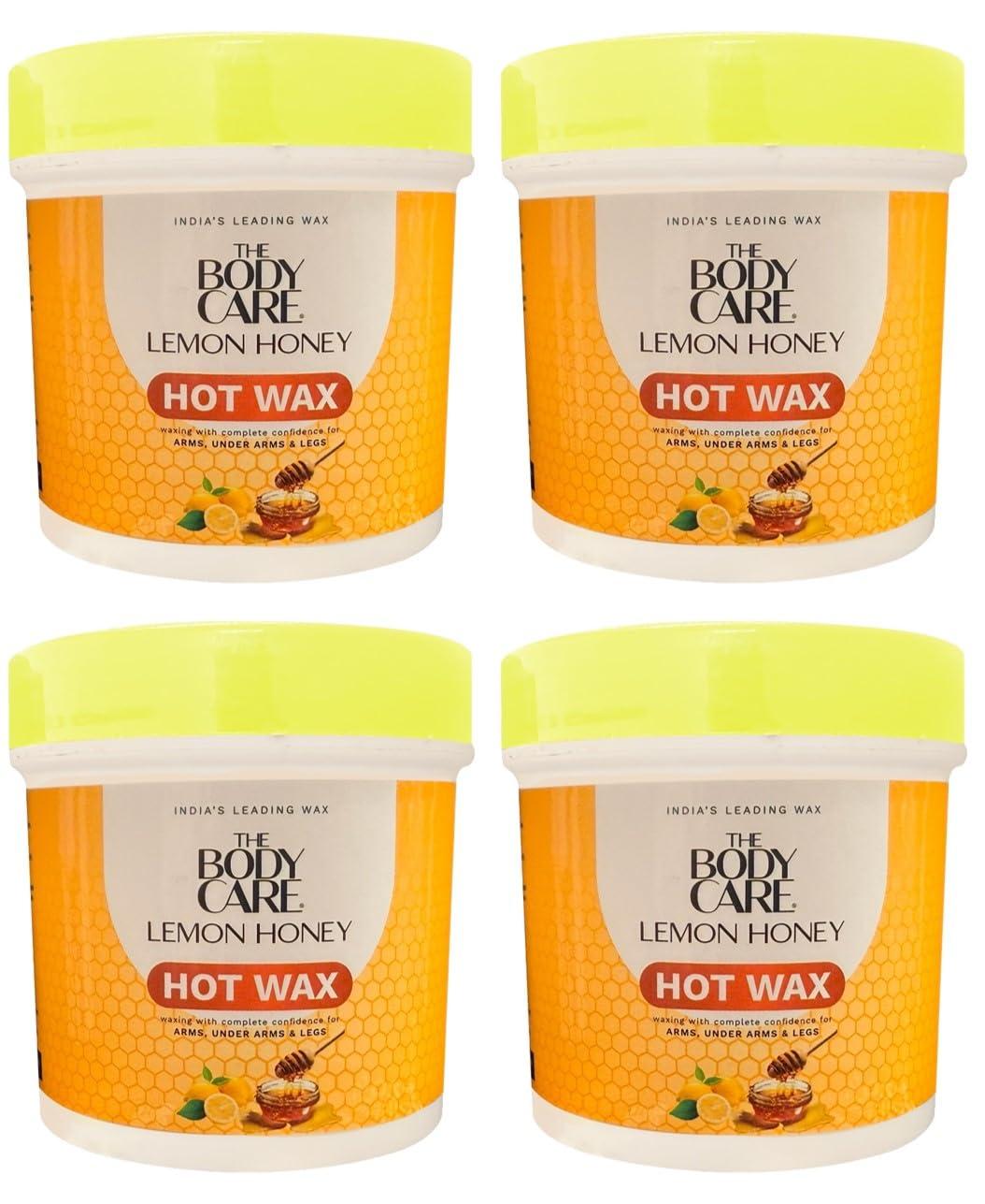 BODYCARE The Body Care Microwavable Lemon Honey Hot Wax - 200g (Pack of 4) | Effective Hair Removal