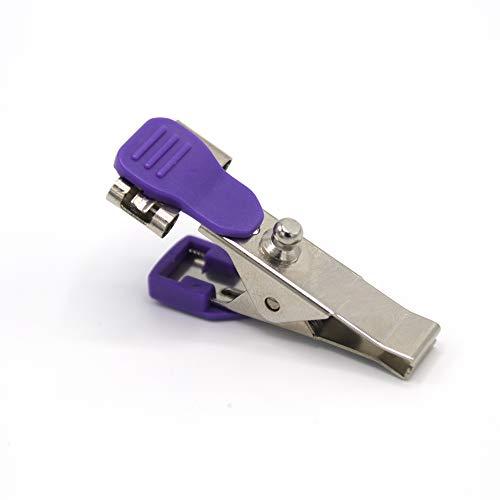 Sino-K EKG Clip,Universal EKG/ECG Veterinary Alligator Electrode Clip, Reusable Limb Clip Clamp Adapters for Electrode Resting Tabs, Snap Pinch Needle Banana Package of 5