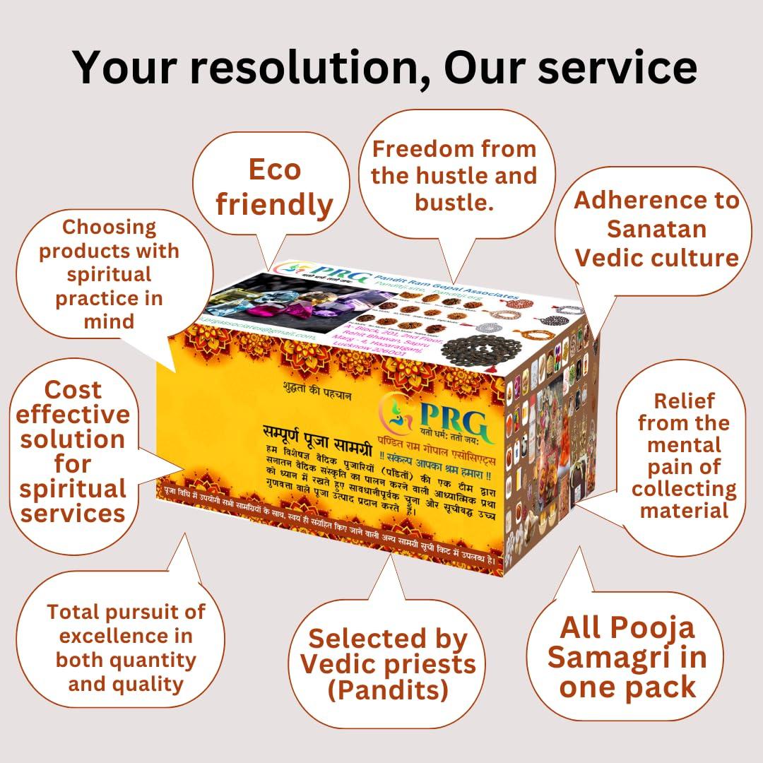 Generic Daily use poojan samagri kit or General SAMAGRI KIT Sacred imperatives Nitya Karmas All poojan samagri in one Pack