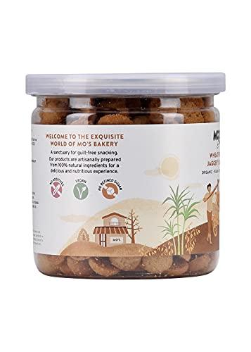 Mo's Mo's Wheatflour & Jaggery Cookies, 150 G | Cookies without Maida and refined sugar | Healthy Snack For Kids And Adults| Rich in Taste and Nutrition