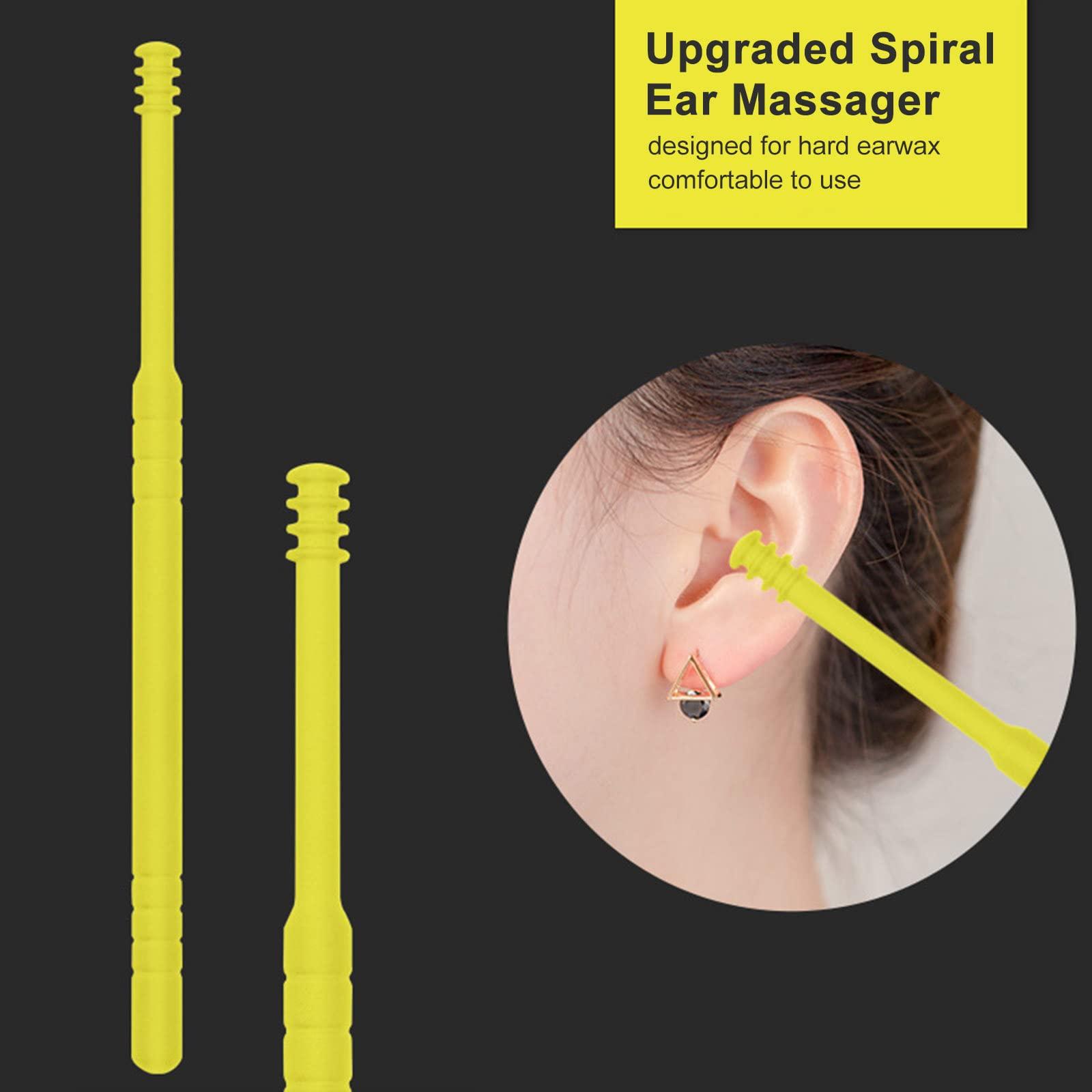 POOWE Ear Wax Removal Tools with Light & Storage Case Portable Ear Spoon Earpick Cleaning Kit for Kids & Adults Ear Care Set(Black)-POOWE