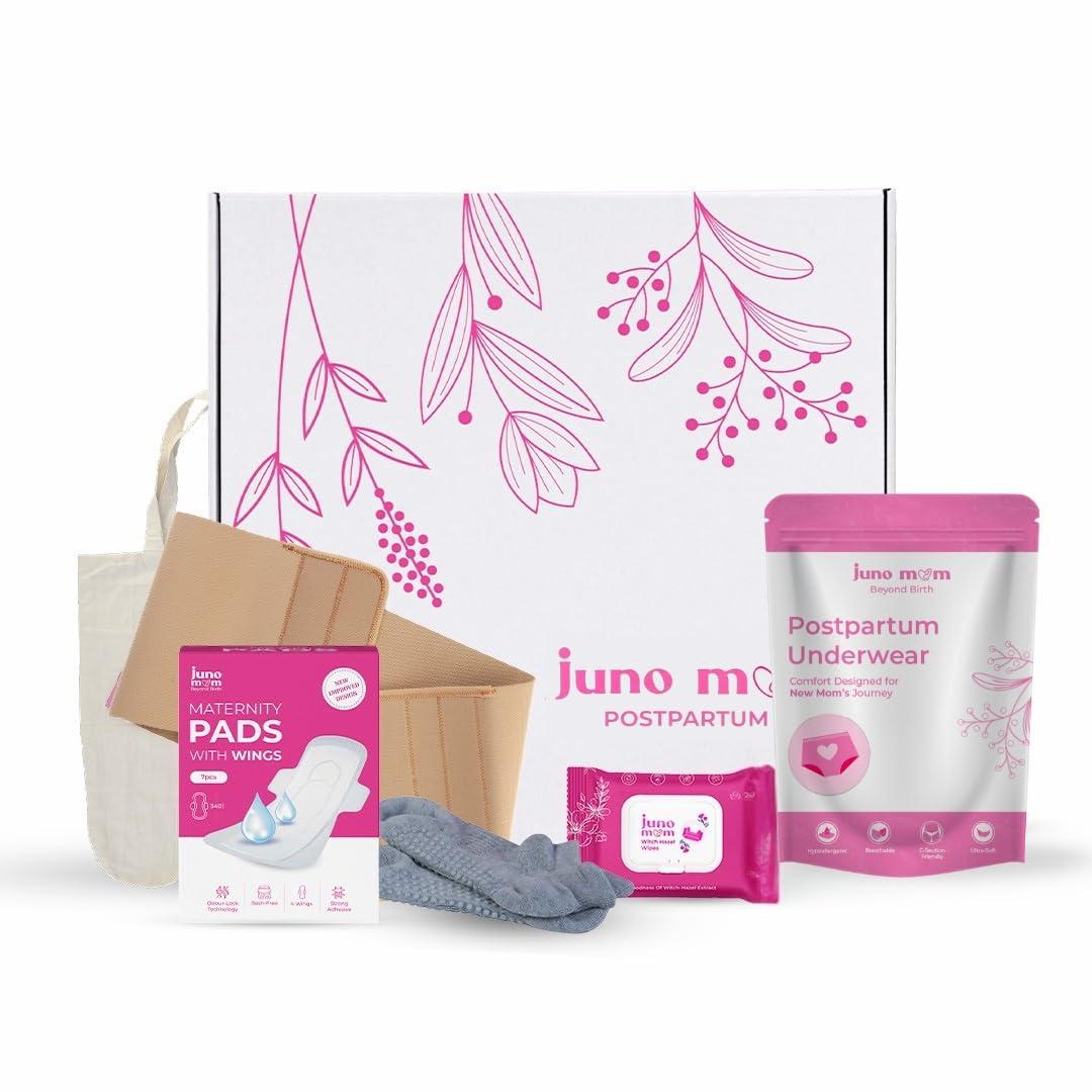 Juno Mom Juno Mom C-Section Recovery Kit | Postpartum Kit | New Mom Hospital Bag After Delivery (6 Individual Products)