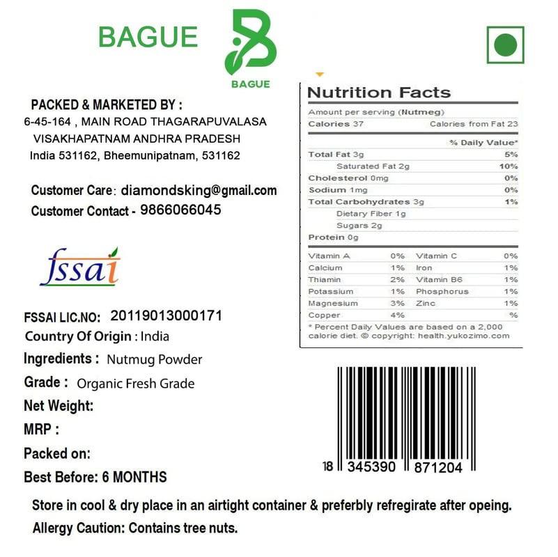 Bague Bague Nutmeg Powder organic Nutmeg/Jajikaya/jatikka (100)