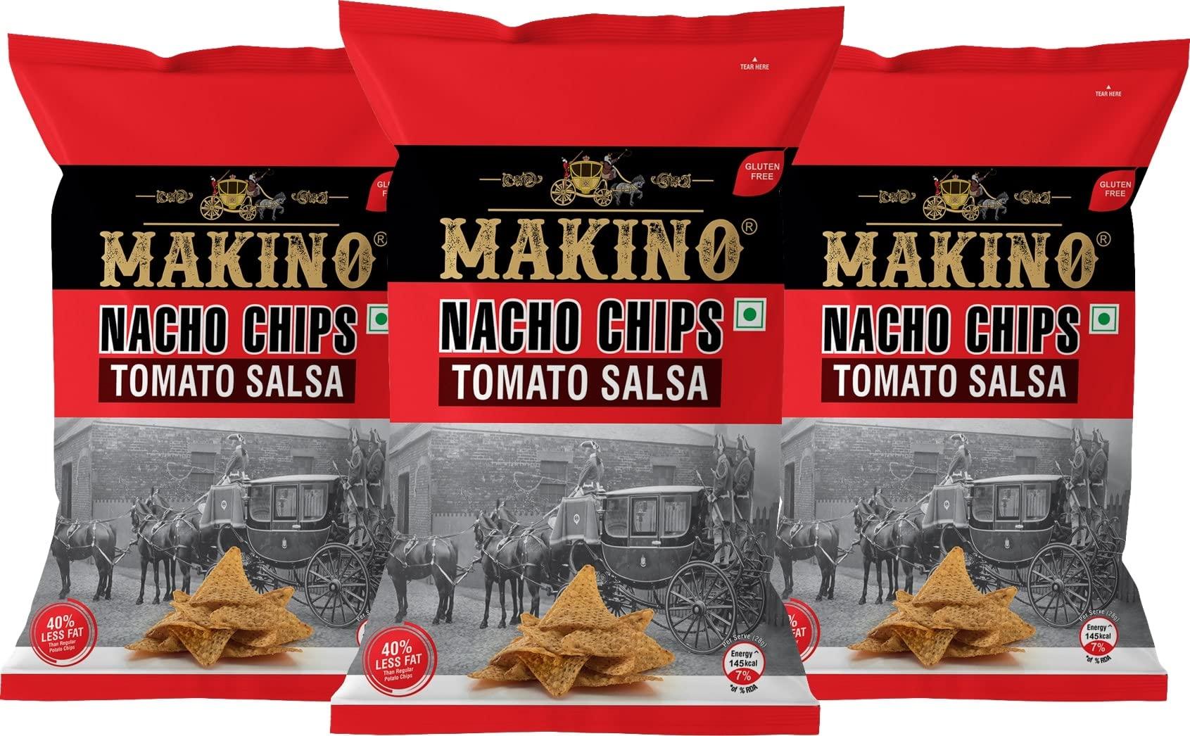 Makino Makino Nacho Chips (Multi Pack, Each 150 gm)(Pack of 3) (Tomato Salsa)